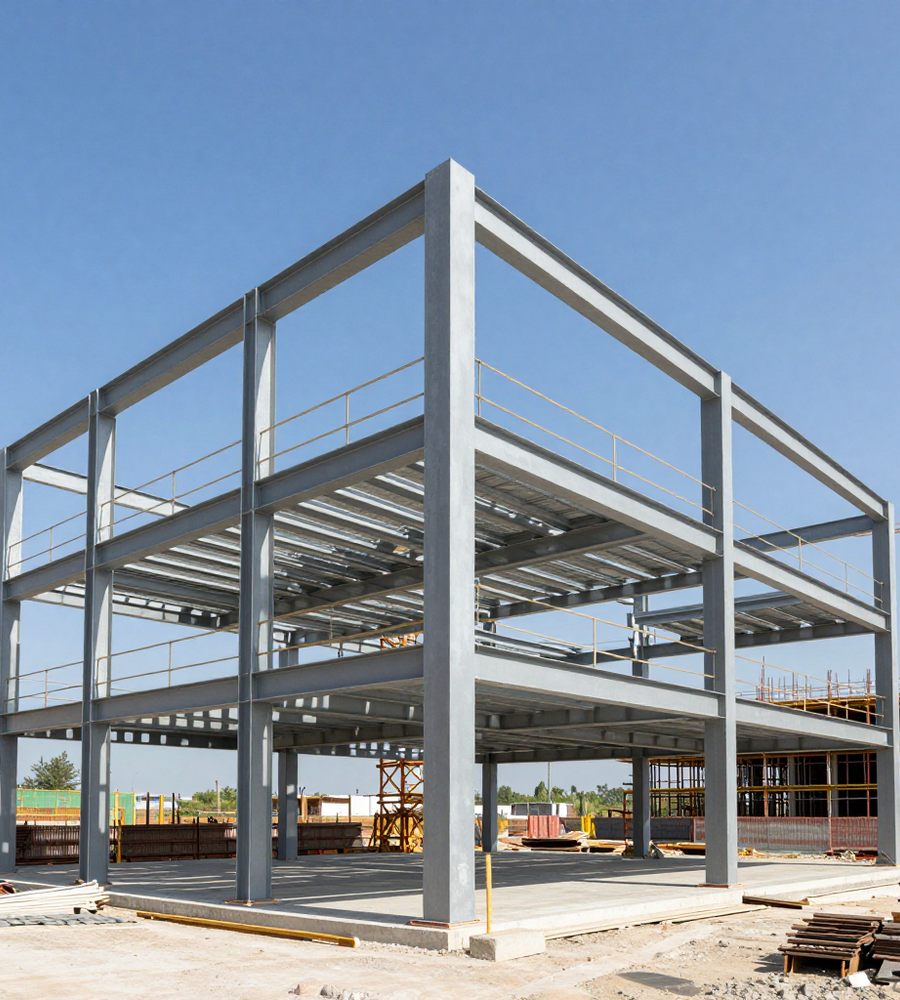 Modern construction site